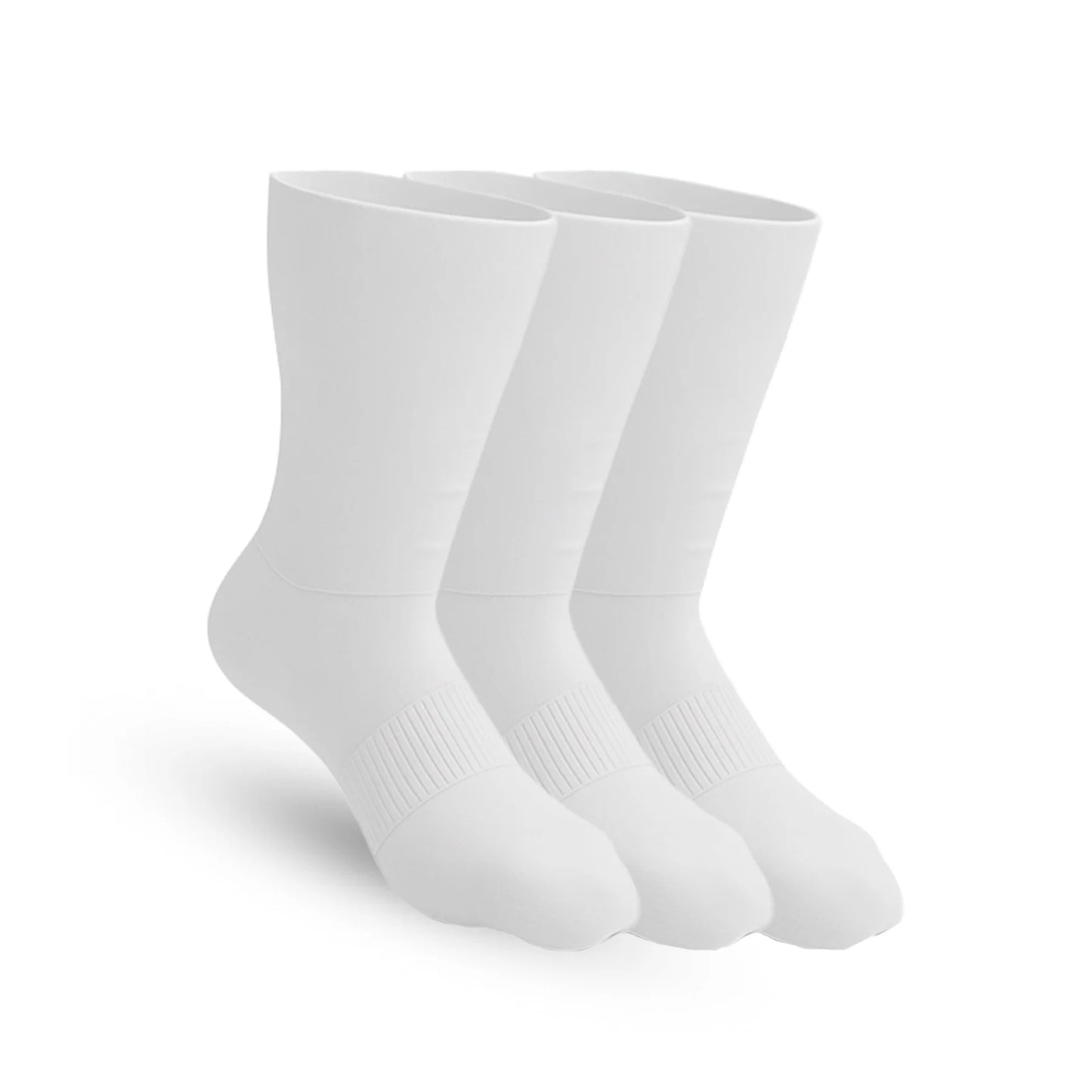 3-Pack Padded Extra-Stretch Crew Socks