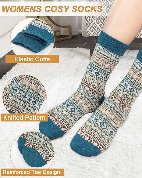 5 pack Thermal Fashion Wool Socks