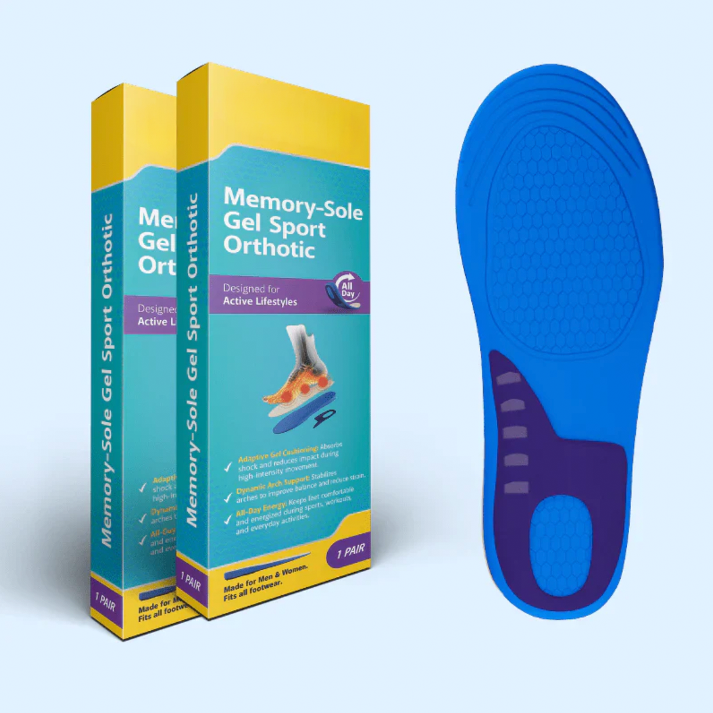 EvoComfort™ Memory-Sole Gel Sport Orthotic (2-Pack)