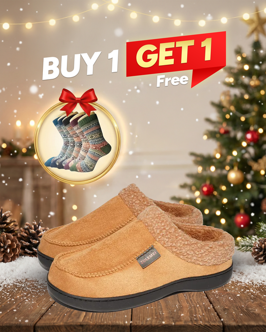 EvoComfort™ MemoryFoam Winter Clog Slippers - Men (Xmas)