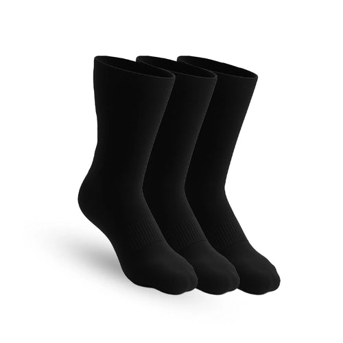 3-Pack Padded Extra-Stretch Crew Socks