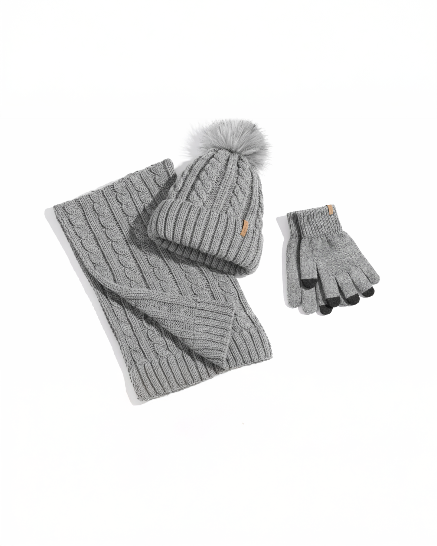 EvoComfort™ Women’s Winter Gift Set (3-in-1)  – Beanie Hat, Touchscreen Gloves & Fleece Wool Scarf