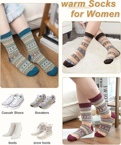 5 pack Thermal Fashion Wool Socks