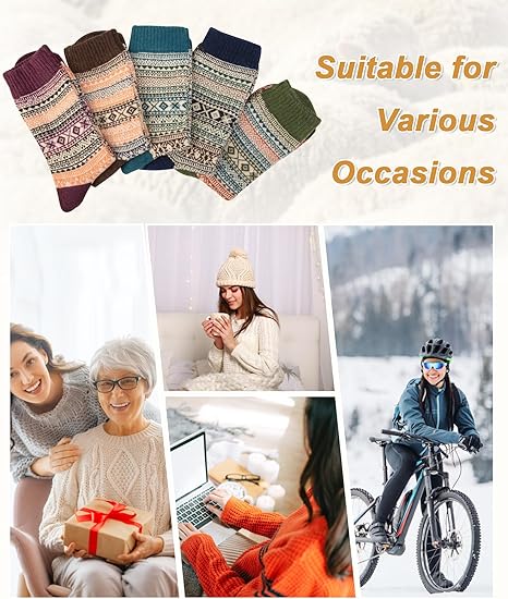 5 pack Thermal Fashion Wool Socks
