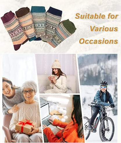 5 pack Thermal Fashion Wool Socks