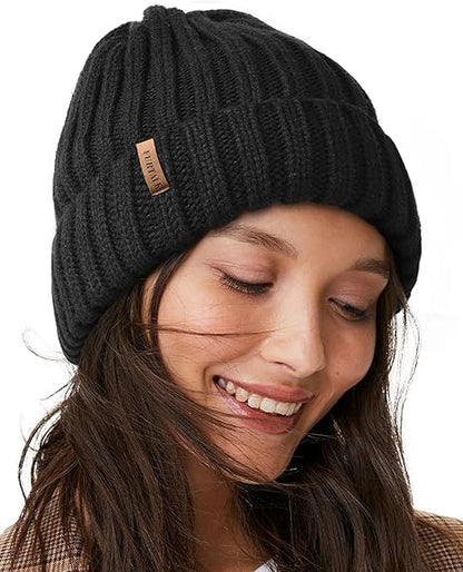 Winter Hats Fleece Lined Beanie Knit