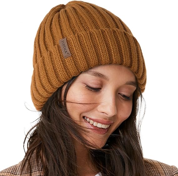 Winter Hats Fleece Lined Beanie Knit