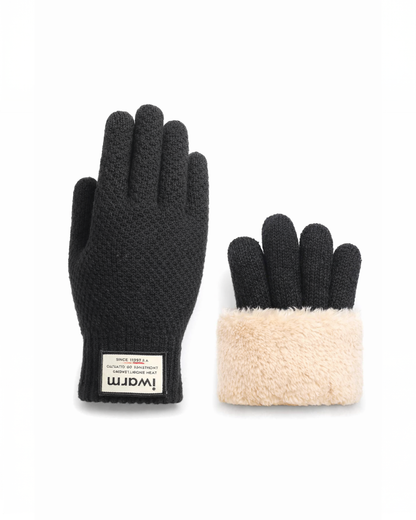 EvoComfort™ Thermal Wool Gloves – Fleece-Lined, Touchscreen Fingers