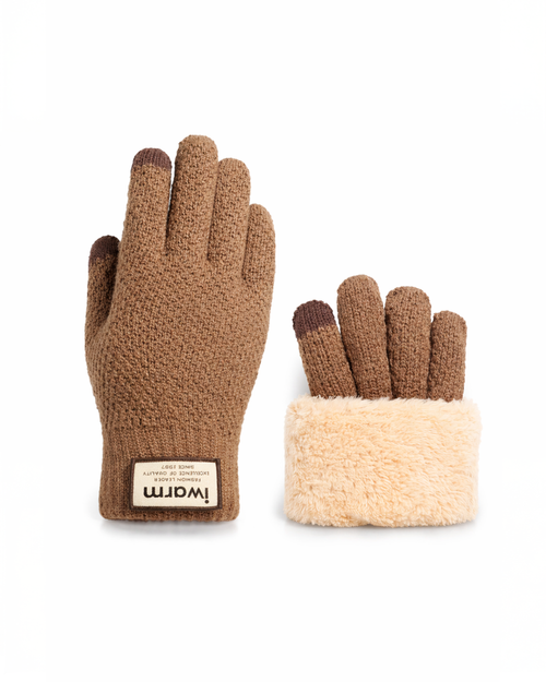 EvoComfort™ Thermal Wool Gloves – Fleece-Lined, Touchscreen Fingers