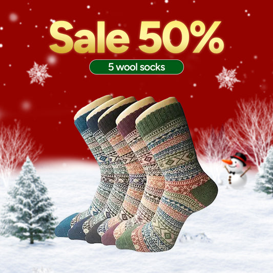 5-Pack Thermal Wool Socks