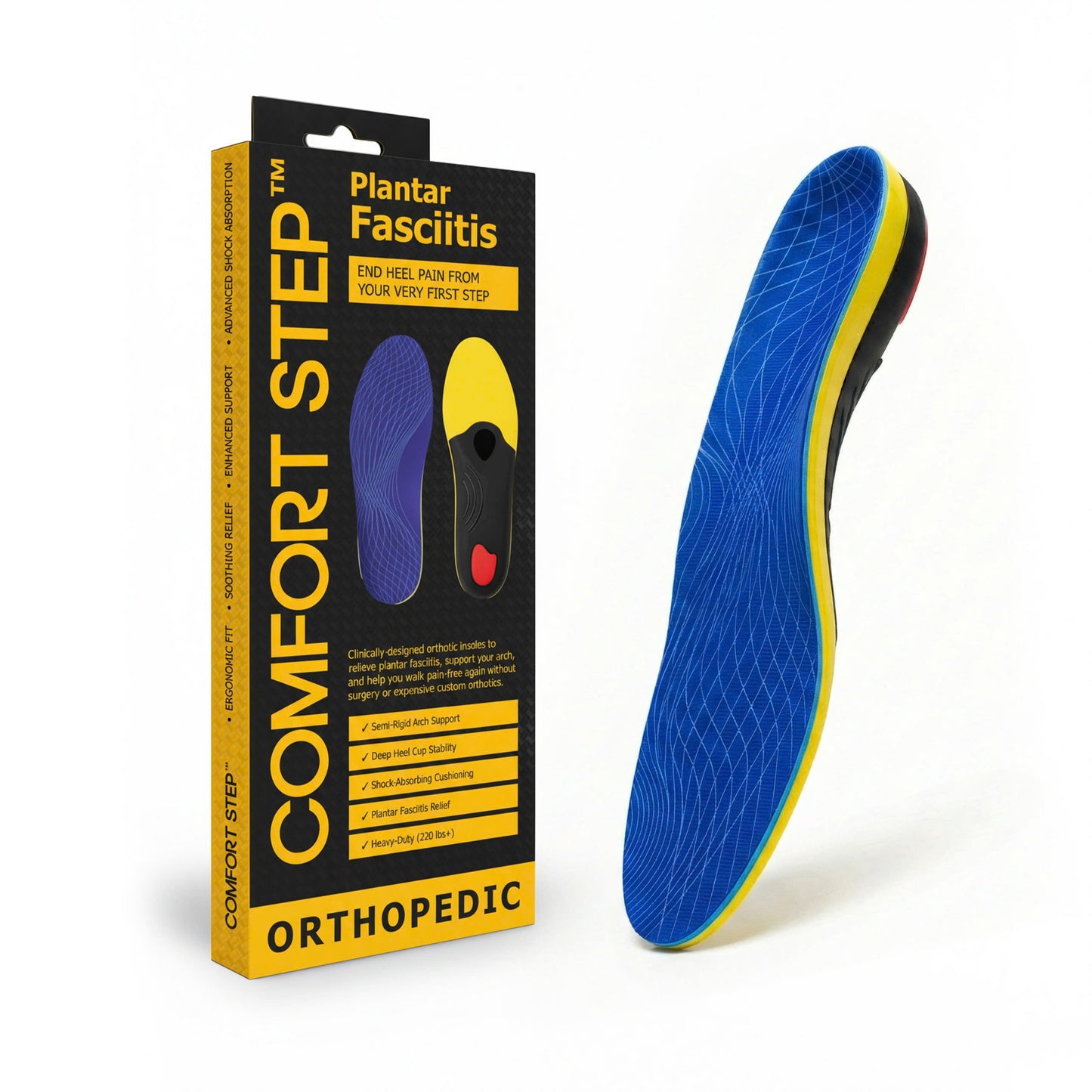 EvoComfort™ Rigid Arch Support Orthotic Insoles